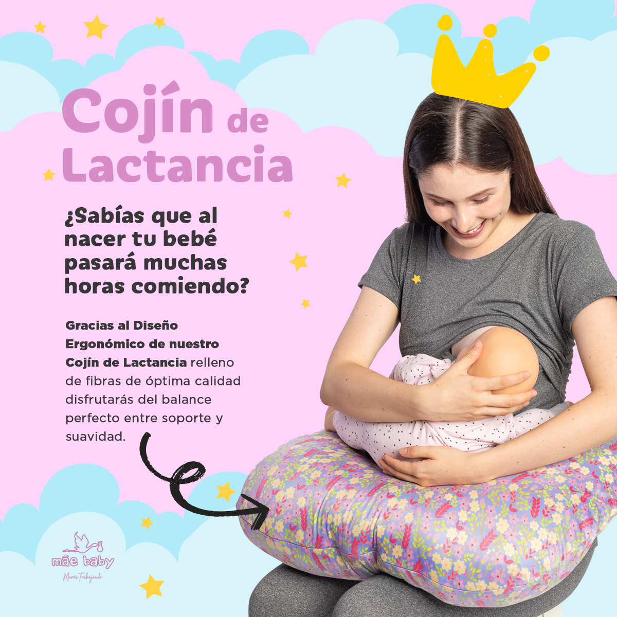 Almohada Cojín Lactancia para Amamantar Isabella Envío Gratis