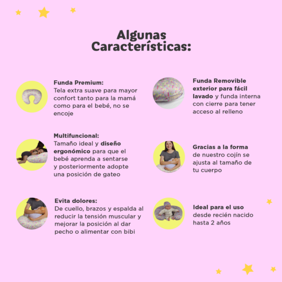 Almohada Cojín Lactancia para Amamantar Flores Envío Gratis - Imagen 5