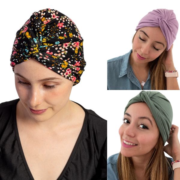 Turbante set de 3 Flores 4