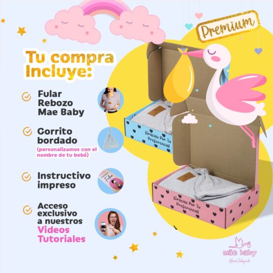 Fular Ergonómico Elástico Algodón  Ligero Soporta Hasta 10 Kg Gris Plata Premium Envío Gratis - Imagen 3