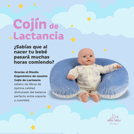 Almohada Cojín Lactancia para Amamantar Azul Burbuja Envío Gratis - Imagen 2