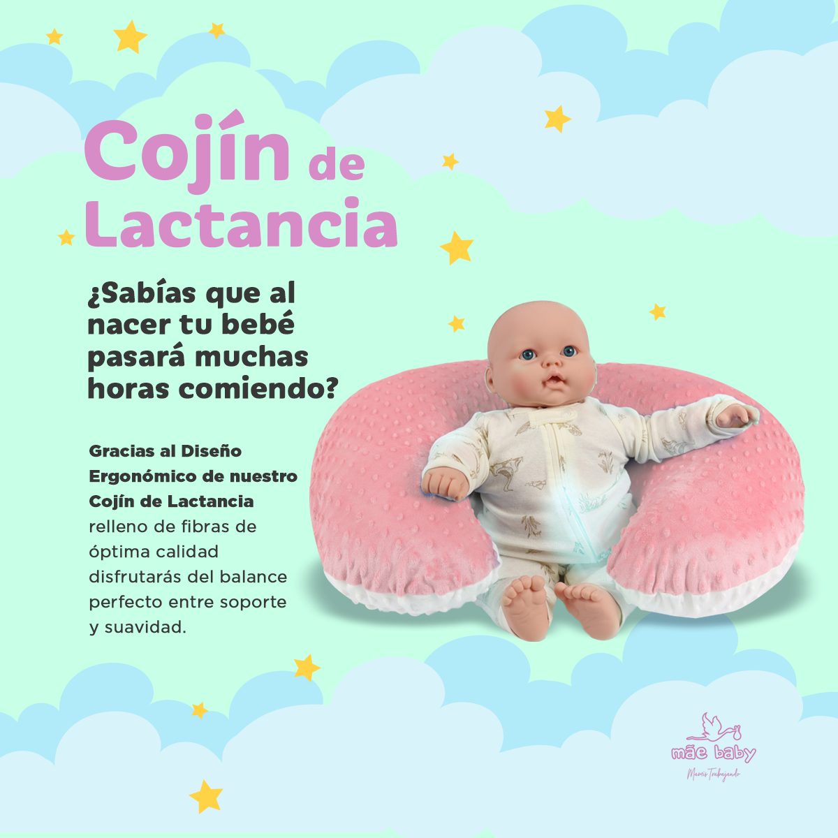 Almohada Cojín Lactancia para Amamantar Rosa Burbuja Envío Gratis – mãe baby