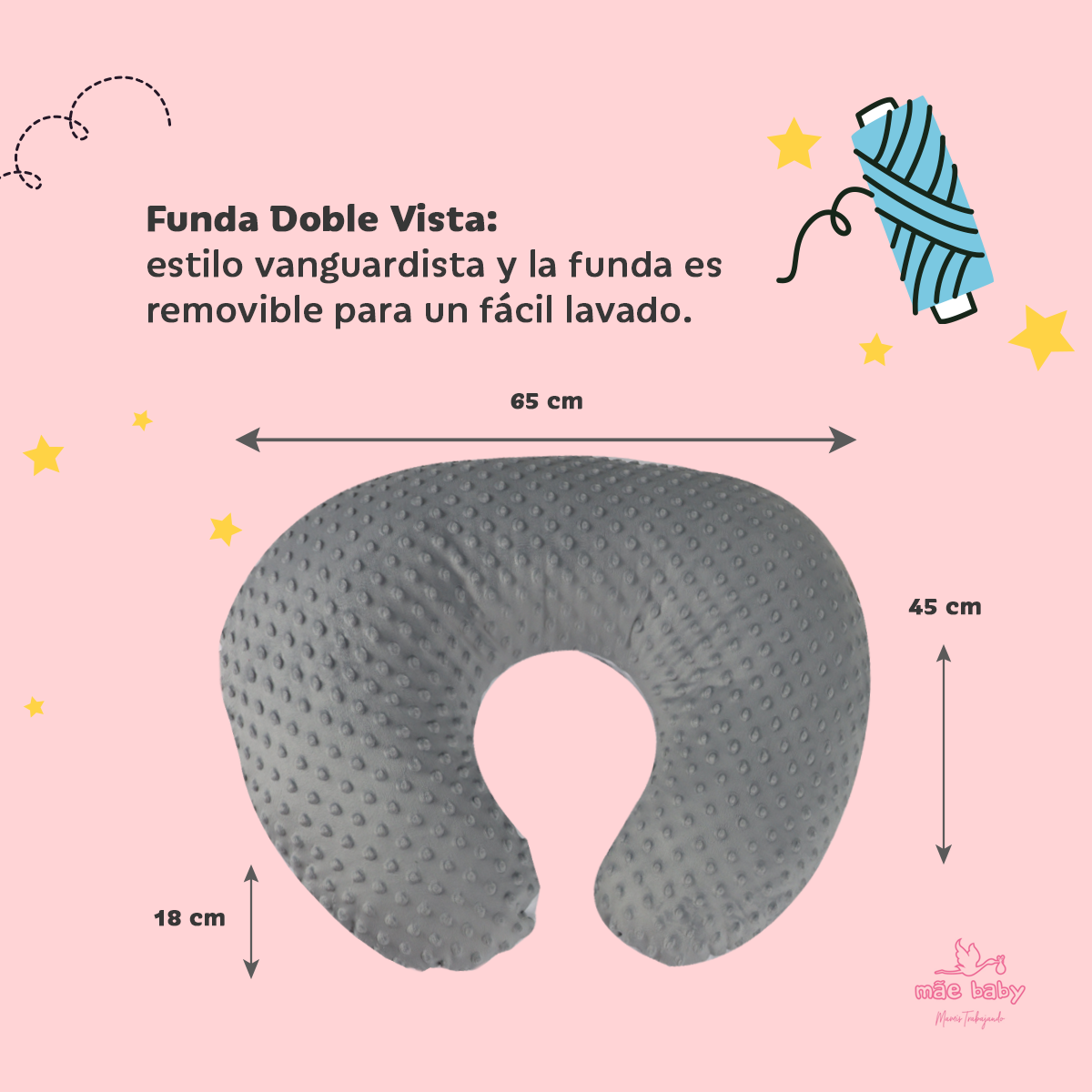 Almohada Cojín Lactancia para Amamantar Rosa Burbuja Envío Gratis – mãe baby