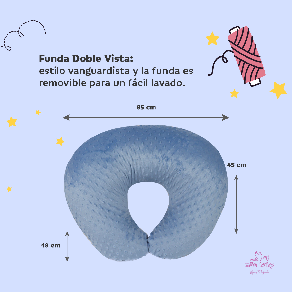 Cojín Lactancia (doble Vista) Almohada Amamantar Bebé – Neek' Cotton